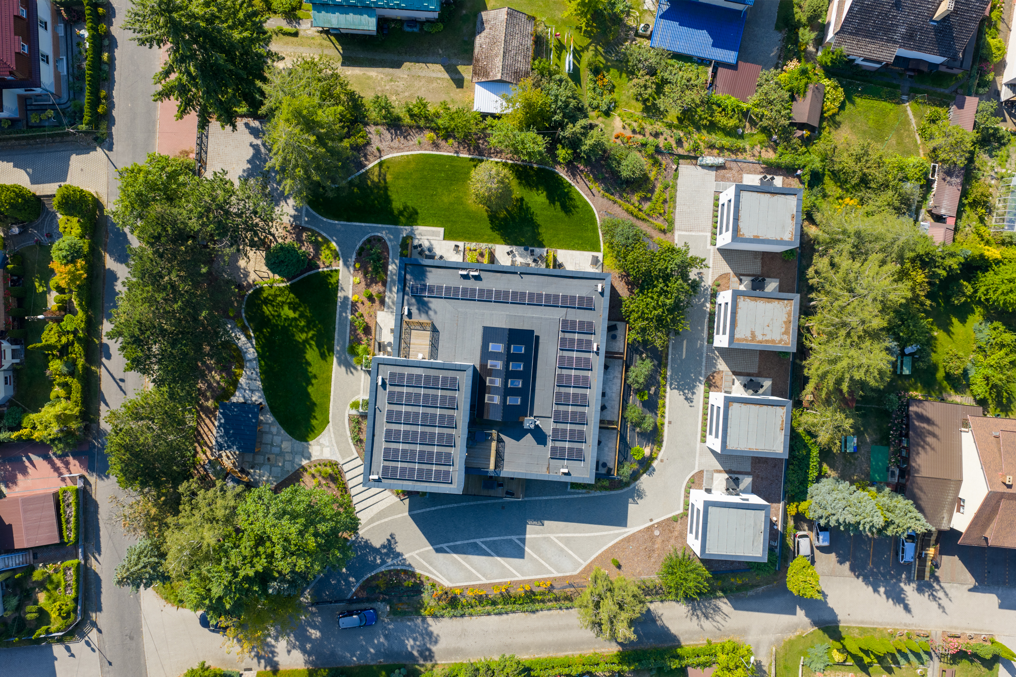 widok z góry PATIO apartamenty i domki Łagów